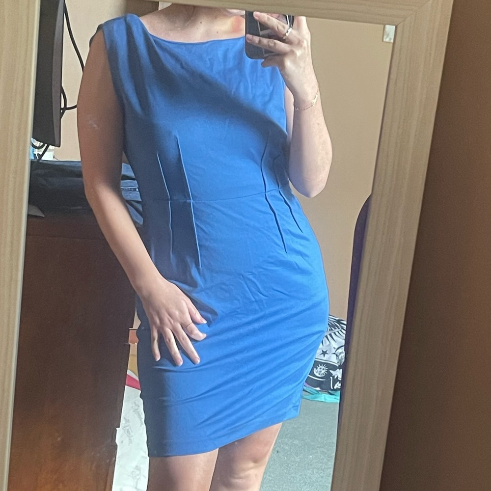 Blue loft body on dress